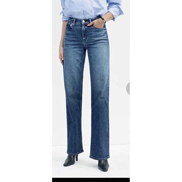 AYR Denim - AYR The Secret Sauce Jeans 25S High Rise Wide Leg Blue Denim Made in LA Preppy